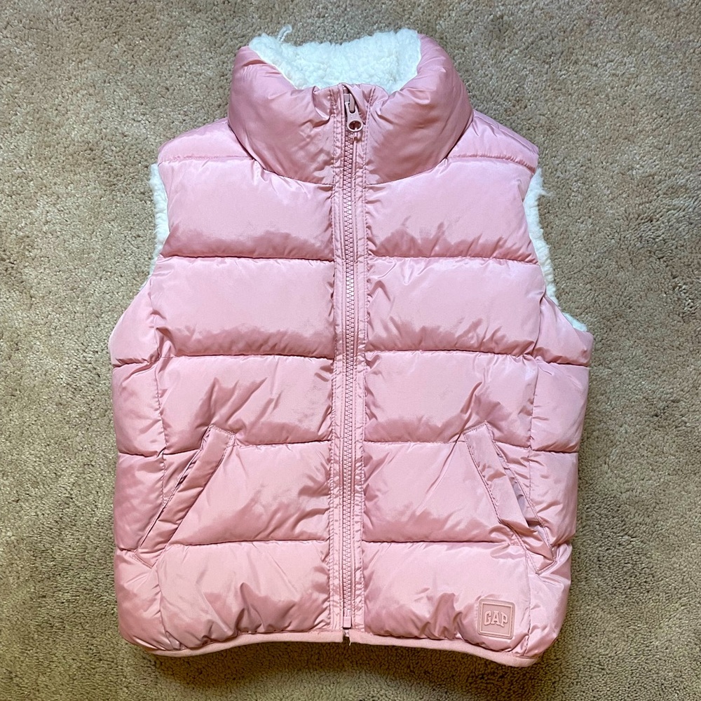GAP kids pink puffy vest